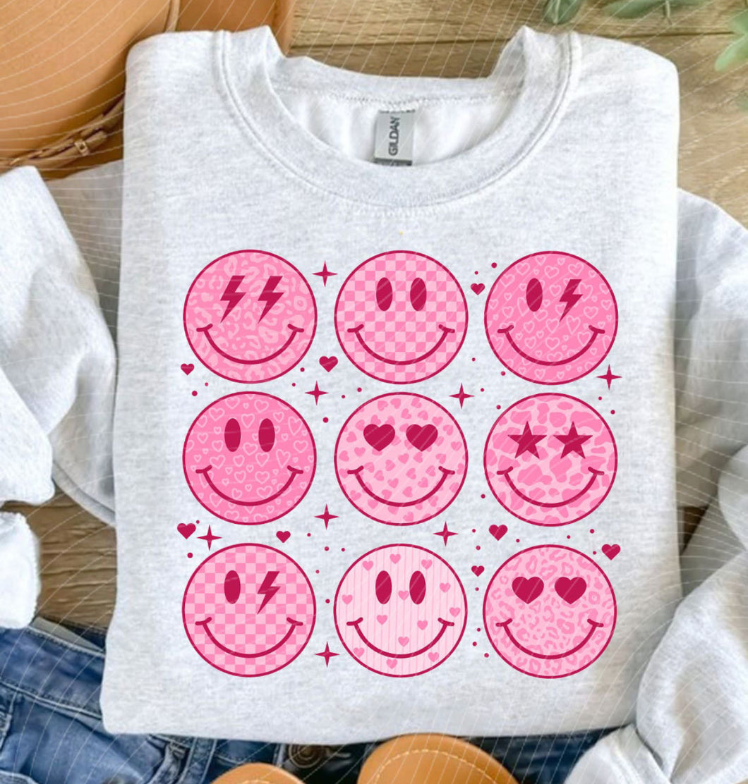 Retro Valentine Vibes Sweatshirt - Ash Gray