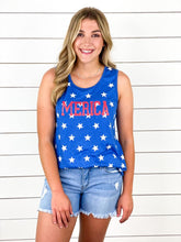 Merica Star Print Tank Top