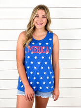 Merica Star Print Tank Top