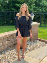 Black Ruffled Romper