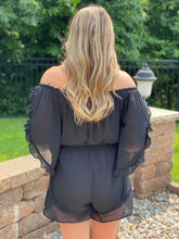Black Ruffled Romper