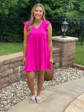 Hot Pink Babydoll Dress