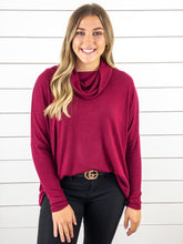 Burgundy Poncho Top