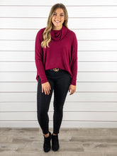 Burgundy Poncho Top