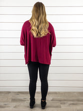 Burgundy Poncho Top