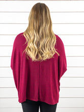 Burgundy Poncho Top
