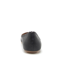 Black Scalloped Ballerina Flats