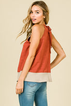 Burnt Orange Fall Halter Top