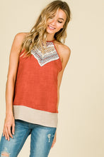 Burnt Orange Fall Halter Top