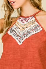 Burnt Orange Fall Halter Top
