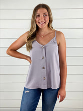 Sweet Summertime Button Tank - Gray