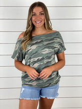 Camo off the Shoulder Top - Restocked!!
