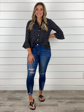 Spotted V-Neck Blouse - Restocked!!