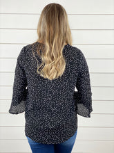 Spotted V-Neck Blouse - Restocked!!