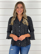 Spotted V-Neck Blouse - Restocked!!