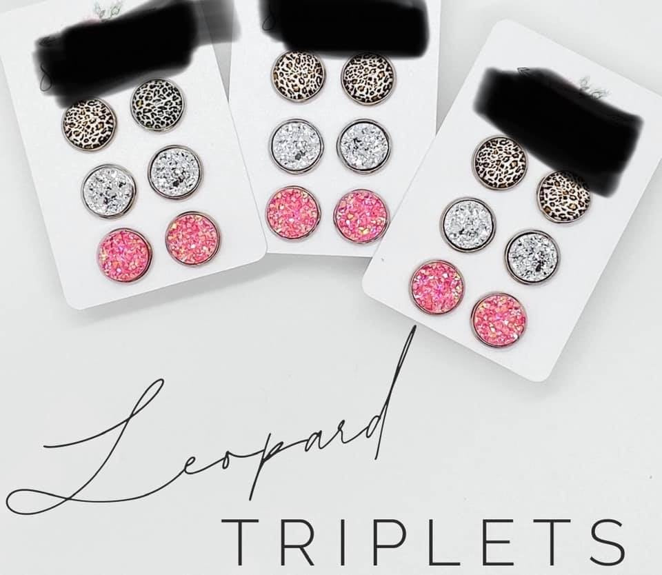 Leopard Stud Triple Pack
