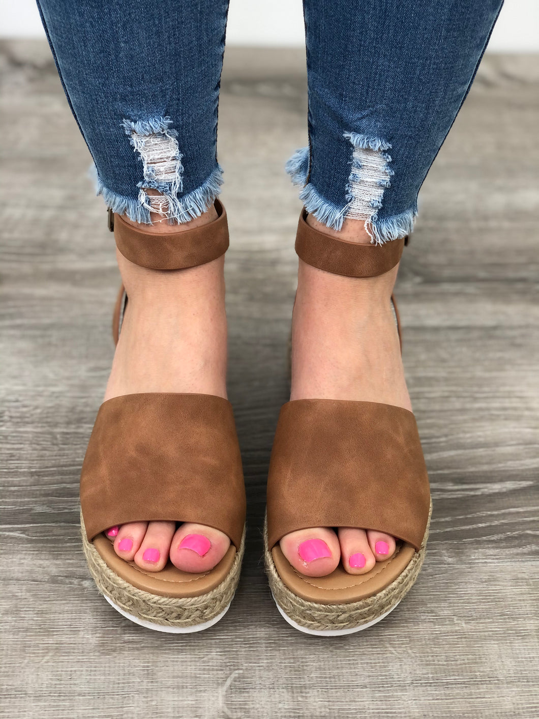 Tan Espadrille Sandal
