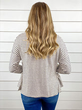 Striped Dolman Sleeve Side Tie Top