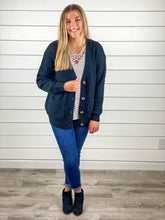 Cozy & Cute Waffle Knit Cardigan - Black