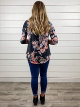 Floral Half Sleeve V-Neck Top
