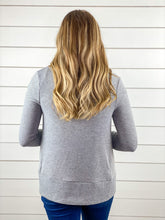 Heather Grey Snap Button Cardigan