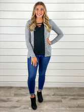 Heather Grey Snap Button Cardigan