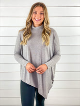Gray Asymmetrical Poncho