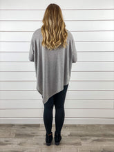 Gray Asymmetrical Poncho