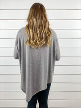 Gray Asymmetrical Poncho