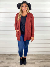 Rust Popcorn Cardigan