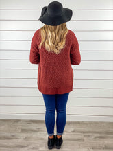 Rust Popcorn Cardigan