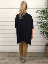 Black V Neck Poncho - Restocked!!