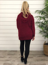 Burgundy Popcorn Tunic Hoodie