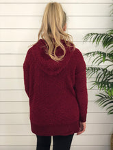 Burgundy Popcorn Tunic Hoodie
