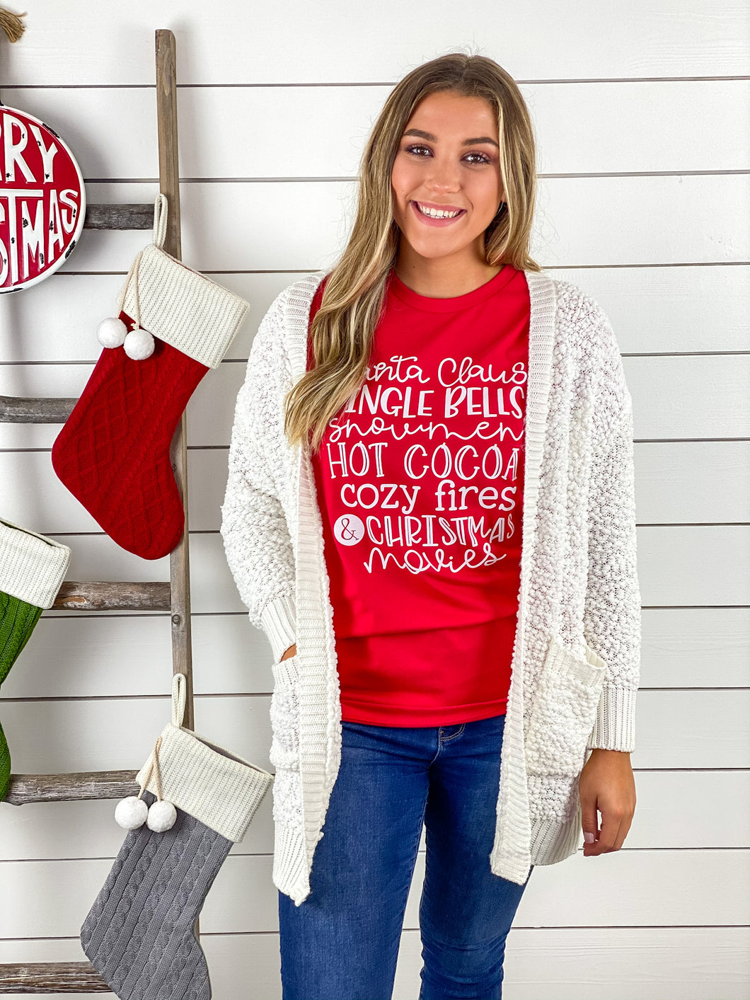 Ivory Popcorn Cardigan