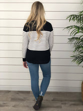Black and White Color Block Sweater