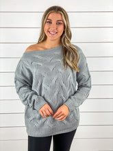 Gray Slouchy Textured Sweater - Restocked!!