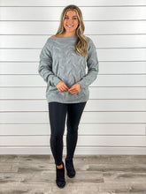 Gray Slouchy Textured Sweater - Restocked!!