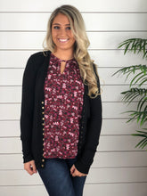 Burgundy Floral Halter Blouse