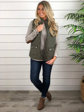 Olive Quilted Vest