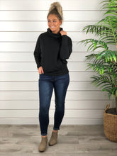 Black Cowl Neck Pullover