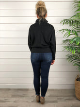 Black Cowl Neck Pullover