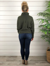 Olive Cowl Neck Pullover