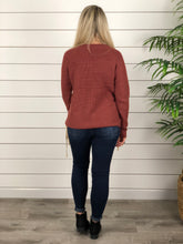 Rust Side Tie Sweater