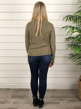 Olive Side Tie Sweater