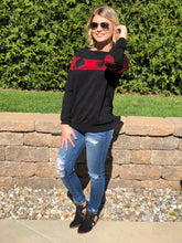 Buffalo Plaid Top with Elbow Patches