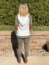 Olive Knee Cut Freyed Crop Jeggings
