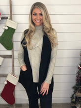 Ivory Turtle Neck Ruffle Detail Stripe Long Sleeve Top