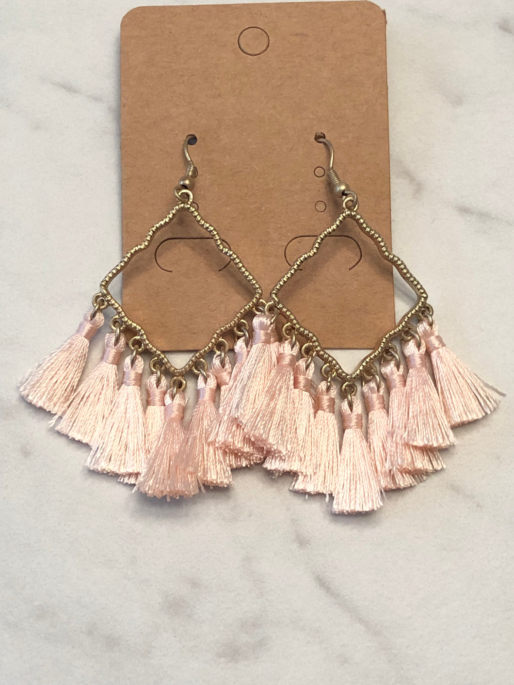 Blush Tassel Earrings
