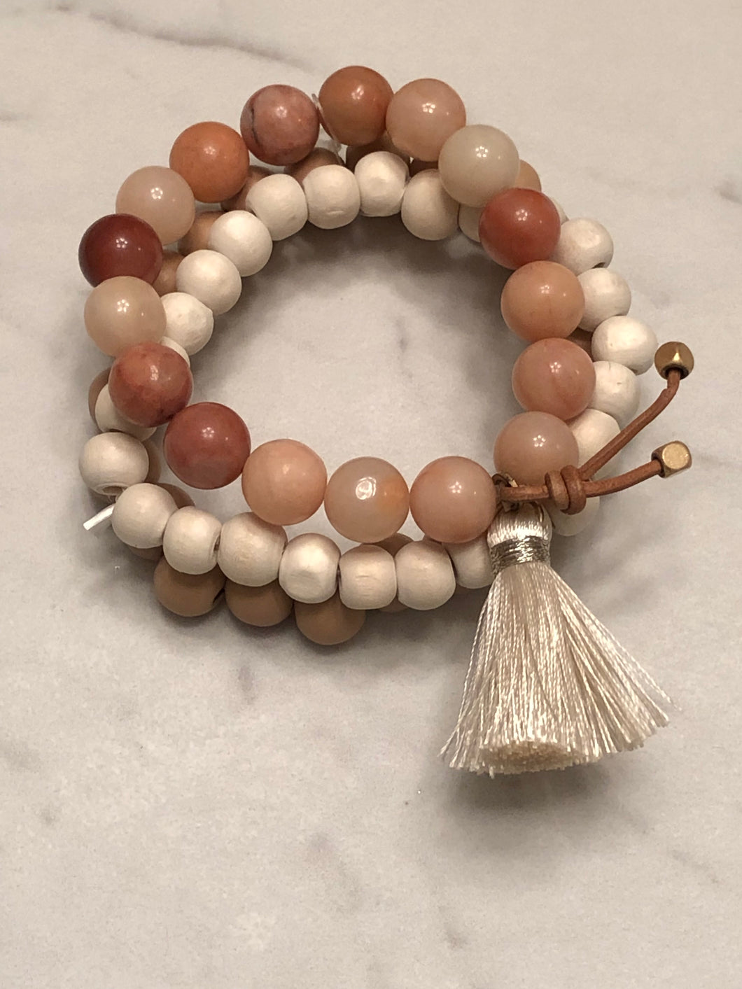 Triple Tassel Bracelet Stack